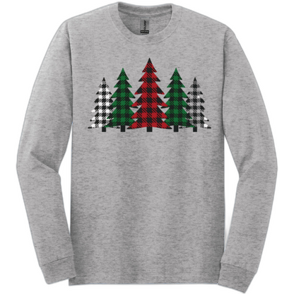 Plaid Trees Long Sleeve